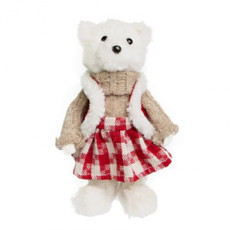 Imagem de URSA DRESS EM PÉ VERMELHO / BRANCO 21CM TOK DE CASA - Tk Artigos De Festas Eireli