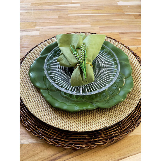 Imagem CONJUNTO 6 PRATOS CRISTAL DE CHUMBO SOBREMESA QUEEN 20CM WOLFF