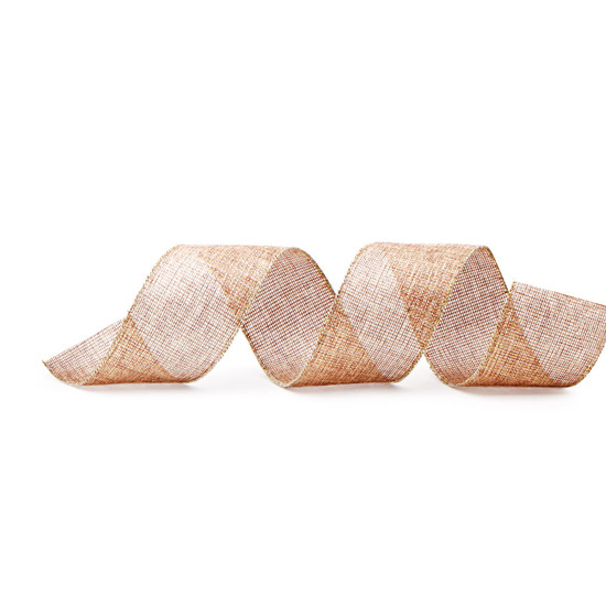 Imagem FITA NATALINA LISA CRU 6,3CM X 914CM - CROMUS 