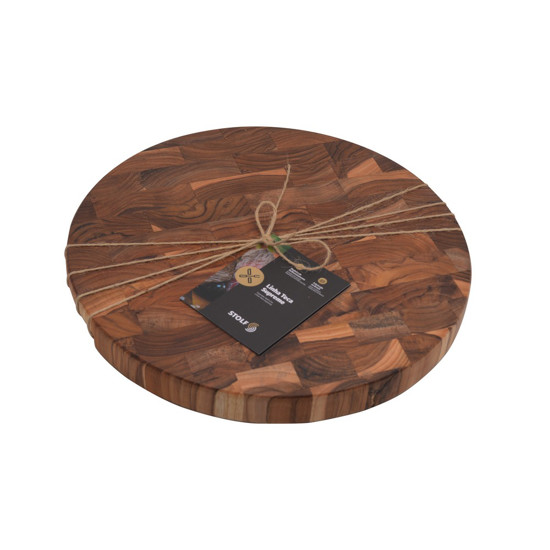 Imagem TÁBUA REDONDA MULTIUSO 35,5 CM MADEIRA INVERTIDA TECA STOLF 