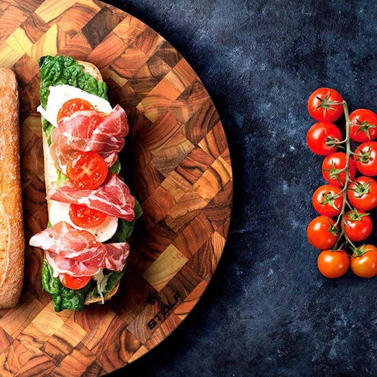 Imagem TÁBUA REDONDA MULTIUSO 35,5 CM MADEIRA INVERTIDA TECA STOLF 