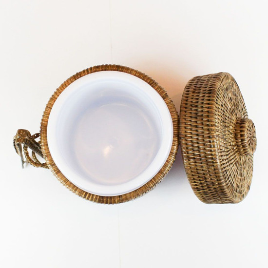 Imagem BALDE DE GELO EM RATTAN PAYA 20X25CM - NATURAL HOME 