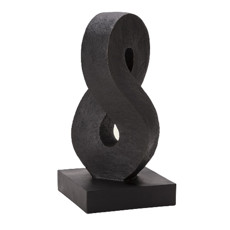 Imagem de ESCULTURA DECORATIVA EM POLIRESINA COR PRETO 17,5X36CM - MART  - Moas Industria E Comercio Importacao E Exportacao Ltda