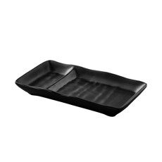 Imagem de PRATO PARA SUSHI OSAKA EM MELAMINA PRETO 18X10X3 CM - HAUS - Brinox Metalurgica Sa