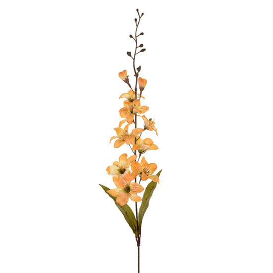 Imagem HASTE ORQUIDEA CETIM X 11 C FOLHAS CHÁ GRILLO 30548