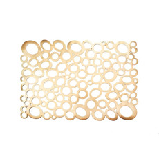 Imagem de LUGAR AMERICANO RETANGULAR COM FORMAS CIRCULARES COR DOURADO 30X45X1CM - CROMUS  - Cromus Embalagens Ind. E Com. Ltda