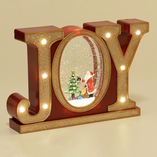 Imagem ENFEITE NATALINO LUMINOSO JOY COM PAPAI NOEL E PINHEIRO MOVIDO A PILHAS 3AA - WINTH 