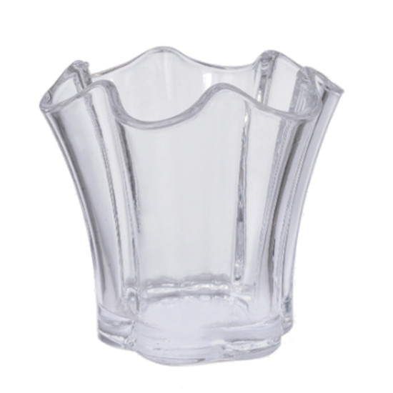 Imagem VASO DECORATIVO DE VIDRO TRANSPARENTE 8X8X8CM - GRILLO 51345