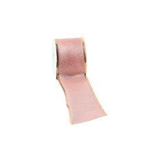 Imagem de FITA NATALINA COR ROSA COM DOURADO 6,3CMX9,14M TOK DA CASA  - Store Mania Comercio E Importacao Ltda