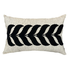 Imagem de ALMOFADA LINHO CRU 35X58CM COM BORD KILIM PRETO - DECORTEXTIL - B H Turqueto Decoracoes Me