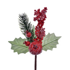 Imagem de PICK DECORATIVA MAÇÃ E BERRIES VERMELHO 9X21CM - GRILLO 50830 - Grillo Ltda