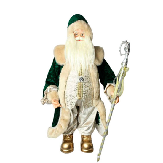 Imagem PAPAI NOEL DECORATIVO COR VERDE E BRANCO EM PÉ 60CM - TOK DA CASA 