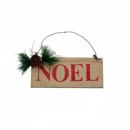 Imagem ENFEITE PLACA NOEL RUSTICOS DE PLÁSTICO 15CM - CROMUS 