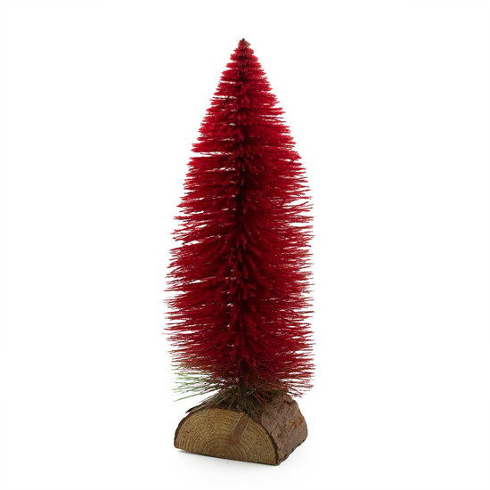 Imagem ÁRVORE DECORATIVA COR VERMELHO DE MADEIRA E PLÁSTICO 29CM - TOK DA CASA