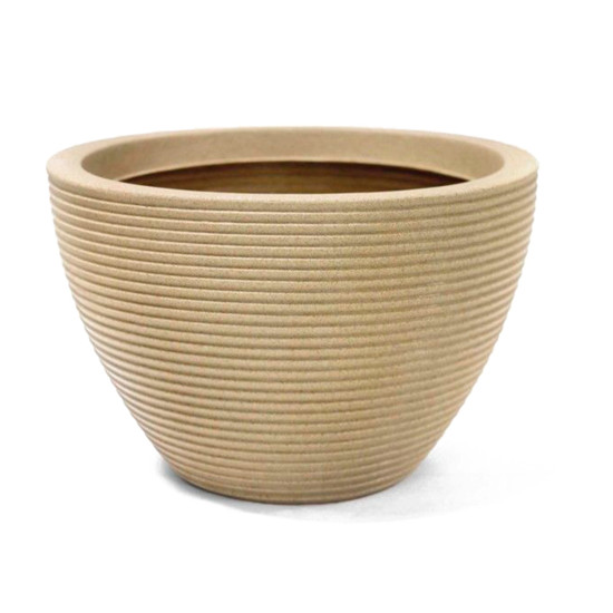 Imagem VASO DECORATIVO RISCATTO OVAL BAIXO 39 COR AREIA 39,2X59,1X31,5CM - NUTRIPLAN 