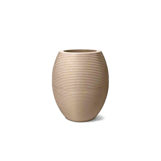 Imagem VASO DECORATIVO RISCATTO OVAL 38 COR AREIA 38,0X22,5X17,0X31,3CM - 19 L - NUTRIPLAN 