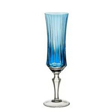 Imagem de TAÇA EM CRISTAL STRAUSS PARA CHAMPAGNE 210ML COR AZUL CLARO  - Oxford Porcelanas S/A