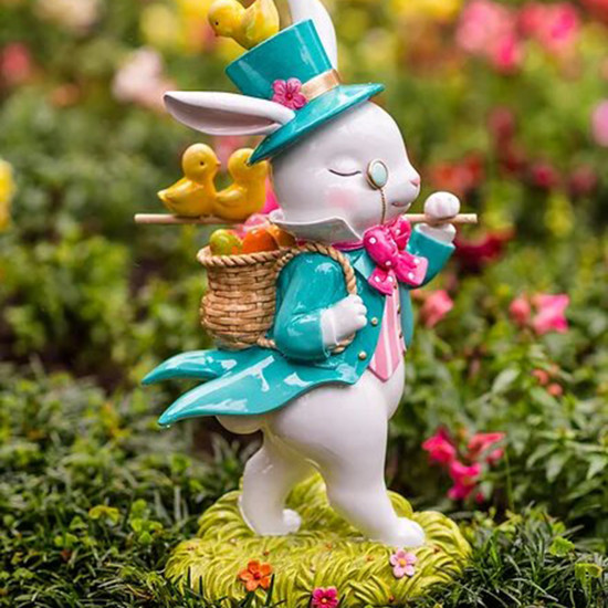 Imagem COELHO CAMILO DECORATIVO WONDERLAND | EASTER EM RESINA 36X21CM - PORTLAND 