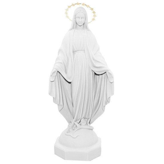 Imagem ESCULTURA NOSSA SENHORA DAS GRAÇAS COR BRANCO 52CM - VIGORE 