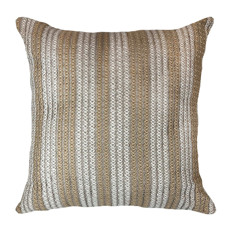 Imagem de ALMOFADA DECORATIVA CROCHE COR BEGE MOD 1 52X52CM - DECORTEXTIL - B H Turqueto Decoracoes Me