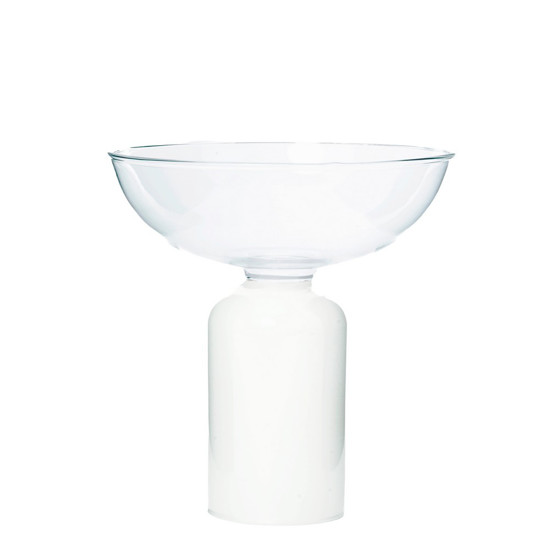 Imagem VASO DECORATIVO TUBO COR BRANCO 16X16X17CM - WINTH 