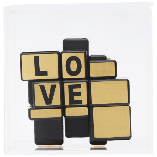 Imagem CUBO MIX & MATCH DECORATIVO COR PRETO E DOURADO 10,5X10,5CM 