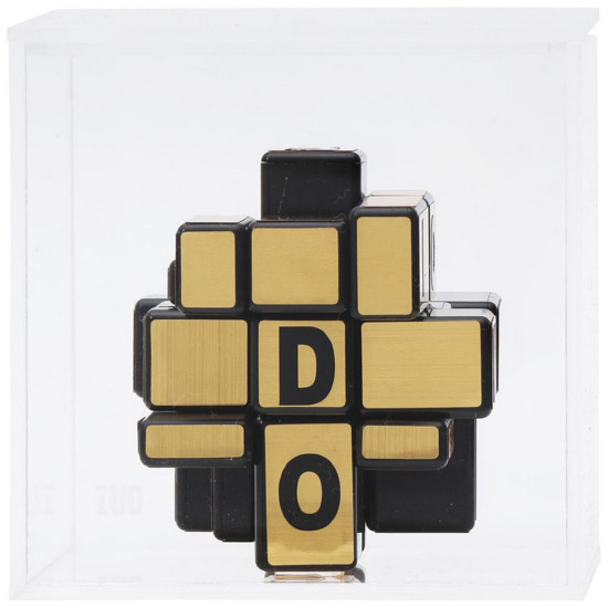 Imagem CUBO MIX & MATCH DECORATIVO COR PRETO E DOURADO 10,5X10,5CM 