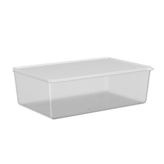 Imagem POTE BASIC 4,5L RETANGULAR EM PLÁSTICO COR BRANCO 31,5X21,5X10CM  - COZA 