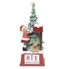 Imagem de CALENDARIO DECORATIVO NATALINO CONTAGEM REGRESSIVA PARA O NATAL EM RESINA 18X19X50CM - CROMUS  - Cromus Embalagens Ind. E Com. Ltda