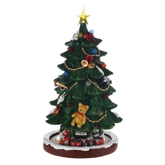 Imagem ÁRVORE DECORATIVA NATALINA COM LED E MOVIMENTOS DE TREM E MUSICA 42CM - CROMUS 