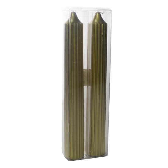 Imagem CONJUNTO DE VELAS NATALINA COR BRANCO DOURADO 2 PEÇAS DE 4X25CM - GRILLO 55032