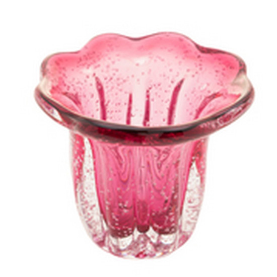 Imagem VASO DE VIDRO ITALY ROSA 18CM X 18,5CM - WOLFF