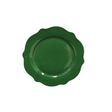 Imagem de PRATO RASO NATALINO COR VERDE E BRANCO DE PORCELANA 27X27X2CM - TOK DA CASA  - Oliver Comercio E Distribuicao De Artigo Domestico