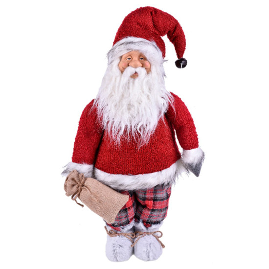 Imagem PAPAI NOEL DECORATIVO COM SACO DE PRESENTES COR VERMELHO 55CM - GRILLO 50884