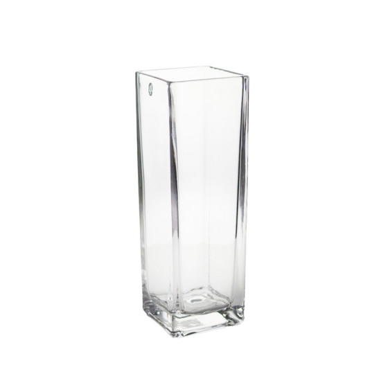 Imagem VASO DECORATIVO DE VIDRO TRANSPARENTE 10X10X29,5CM - GRILLO 55171