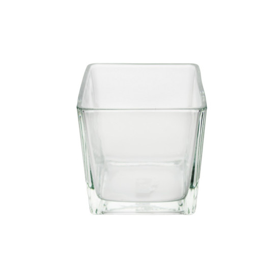 Imagem VASO DECORATIVO DE VIDRO TRANSPARENTE 15X15X15CM - GRILLO 55182