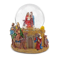 Imagem de GLOBO DE NEVE SAGRADA FAMÍLIA COM SOM, MOVIMENTOS E LED COLORIDO 20X20X21CM - CROMUS  - Cromus Embalagens Ind. E Com. Ltda