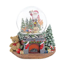 Imagem de GLOBO NEVE NOEL COM PINHEIROS COLORIDO COM MOVIDO, MUSICA E LED A PILHAS 3AA 19X24X21CM - CROMUS  - Cromus Embalagens Ind. E Com. Ltda