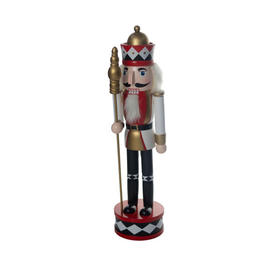 Imagem SOLDADO DE CHUMBO DECORATIVO NATANILO COLORIDO COM MOVIMENTO NA BOCA EM MADEIRA 38CM - GRILLO 54931