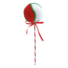 Imagem de GALHO CANDY COM LAÇO COR VERMELHO, BRANCO E VERDE 36CM - CROMUS  - Cromus Embalagens Ind. E Com. Ltda