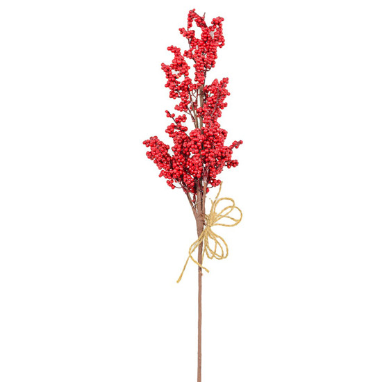 Imagem HASTE NATALINA BERRY COR VERMELHO COM MARROM 70CM - GRILLO 55101