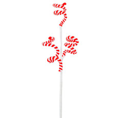 Imagem de HASTE NATALINA COR VERMELHO E BRANCO 60CM - GRILLO 54823 - Grillo Ltda