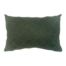 Imagem de ALMOFADA DECORATIVA TRICO NATAL COR VERDE COM FIO LUREX DOURADO 35X58CM - DECORTEXTIL  - B H Turqueto Decoracoes Me