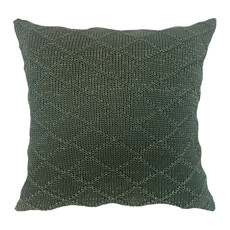 Imagem de ALMOFADA DECORATIVA TRICO NATAL COR VERDE COM FIO LUREX DOURADO 52X52CM - DECORTEXTIL  - B H Turqueto Decoracoes Me