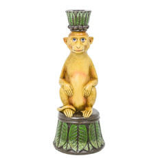 Imagem de CASTIÇAL NATALINO DE RESINA MONKEY FOREST 24CM - CROSS  - Cross Comercial Ltda