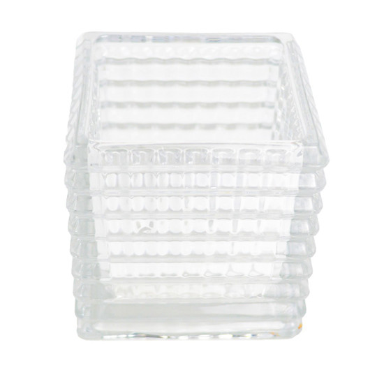 Imagem VASO DECORATIVO DE VIDRO TRANSPARENTE 12X12X11CM - GRILLO 54230