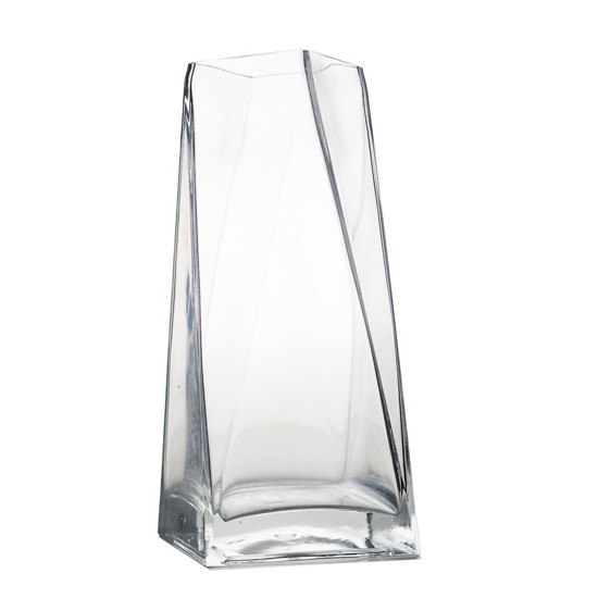 Imagem VASO DECORATIVO DE VIDRO TRANSPARENTE 11X7X25CM - GRILLO 54722