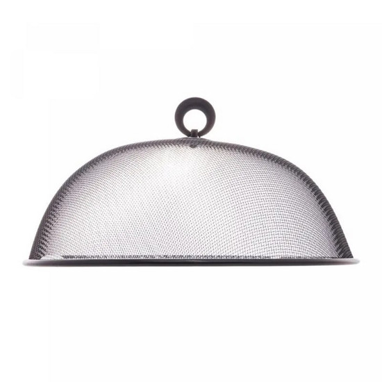Imagem TELA PROTETORA PARA ALIMENTOS DE METAL REVESTIDA COM PLÁSTICO PRETA 35CM X 13CM - LYOR