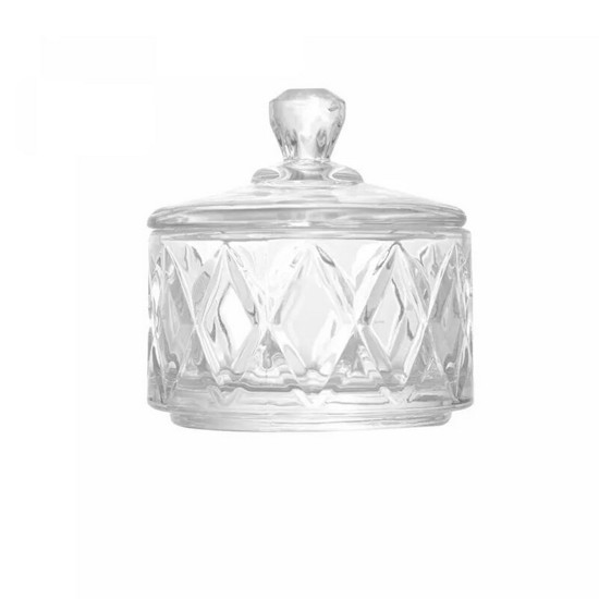 Imagem POTICHE DE CRISTAL DELI DIAMOND 6,5CM X 6,5CM X 7CM - LYOR