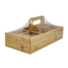 Imagem de CAIXA ORGANIZADORA COM ALÇA ECOKITCHEN DE BAMBU 30X15,4X13,2CM - MIMO  - Mimo Importacao Exportacao Ltda